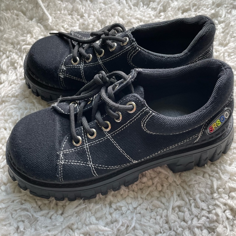 Black goth platform shoes